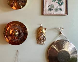 Brass xylophone drums from Philippines with brass gong from China