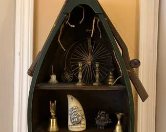 Wood boat display shelf