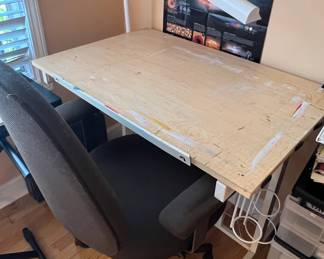 Drafting table and desk chair