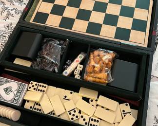 Multi-game set in case