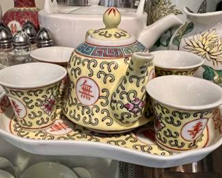 Hand painted Chinese tea set