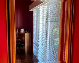 Gold framed wall mirror