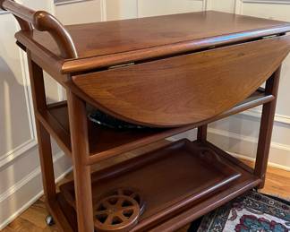 Vintage rosewood bar cart