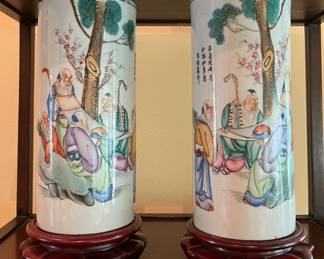 Antique Chinese wig stands