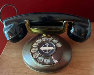 Vintage rotary dial telephone