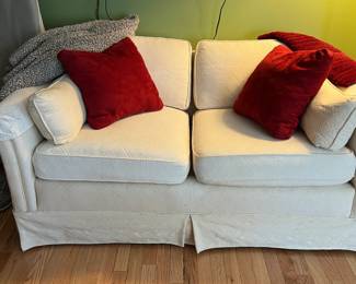 White loveseat