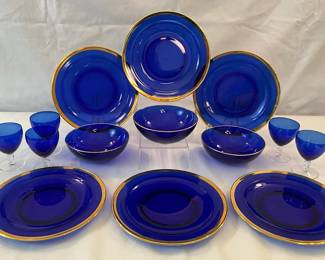 Vintage Cobalt Blue Glass 