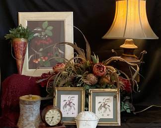 Burgundy Berries And Florals