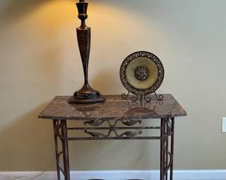 Marble Top Table Decor 