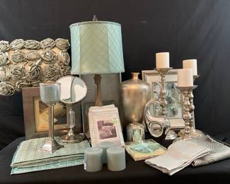 Lush Blue Green Silver Decor