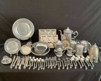 Wilton Pewter Cutlery And Serving Pieces 