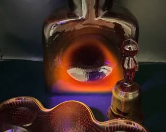 Red Vaseline Depression Glass 