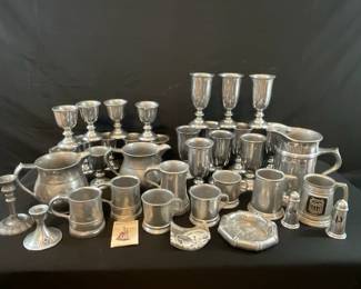 Wilton Pewter Cups and Pitchers