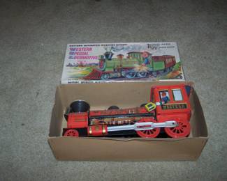 TOY TRAIN ENGINE IN ORIGINAL BOX