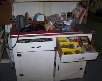 OLD KITCHEN CABINET & MISC.