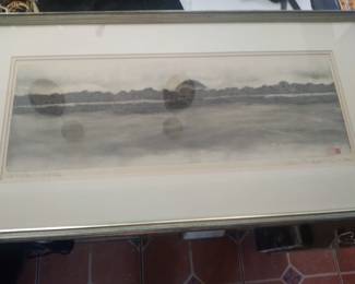 Signed and numbered etching