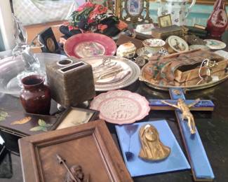 Antique carved wood panel