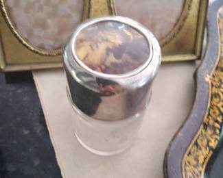 Sterling portrait jar