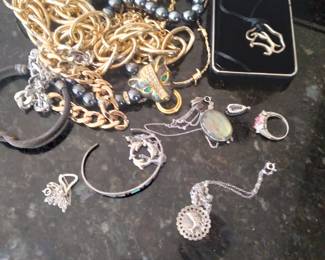 Tons of signed costume jewelry