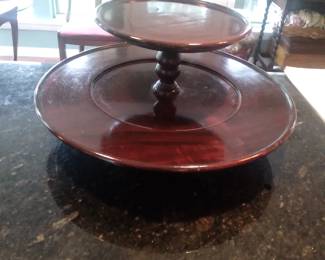 1850s solid mahogany lazy susan