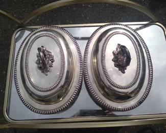 Sheffield silver serving pieces