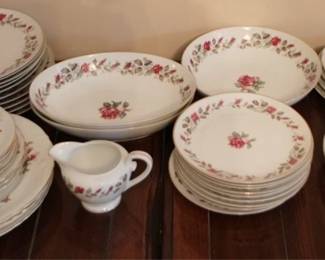 157 - 41 pc. Moss Rose Diamond China Set
