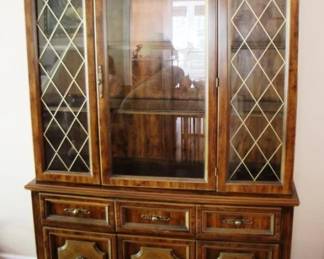 102 - Lighted China Cabinet - 75" x 53" x 14"
