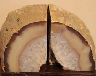 353 - Cut Geode Bookends - 3" x 3"

