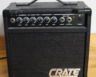 10 - Crate Model GX-10 Amp - 12" x 12" x 6" You are buying a used as-is electric/electronic item. We do not guarantee all components are present, and if it is not expressly stated, it is untested.
