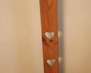 143 - Wood Heart Stand - 47" x 14" x 12"
