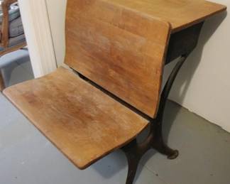 247 - Wood Chair/Desk - 24" x 32" x 32"
