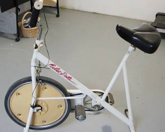 260 - Huffy Pulse Data Exercise Bike - 37" x 46" x 28" You are buying a used as-is electric/electronic item. We do not guarantee all components are present, and if it is not expressly stated, it is untested.

