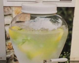 373 - 2.5 Gallon Glass Beverage Dispenser in Box
