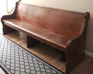 73 - Wood Bench - 35" x 88" x 22"
