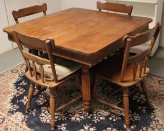 209 - Dining Table w/ 4 Chairs Table: 42" x 42" x 30" Chairs: 32.5" x 16" x 17"
