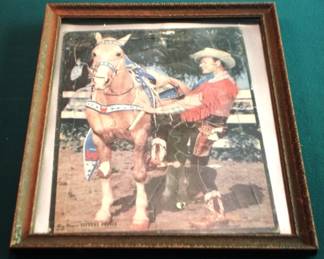 36 - Roy Rogers Framed Puzzle - 18" x 15"
