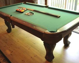 57 - Eastpoint Pool Table w/ 2 Sticks, Balls, Etc. 88" x 48" x 31"
