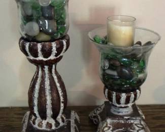 116 - 2 Candle Holders - 12" tall
