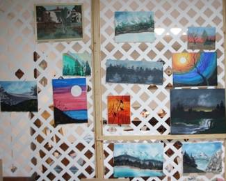 229 - Lot of Canvas Paintings (Assorted Sizes) Painted by the homeowner
