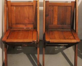 363 - 2 Wood Chairs - 33" x 19" x 18"
