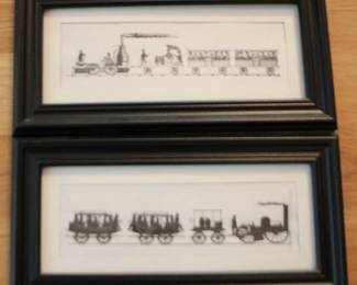 176 - 2 Framed Prints - 14.5" x 7.5"
