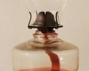 454 - Oil Lamp - 18.5" tall
