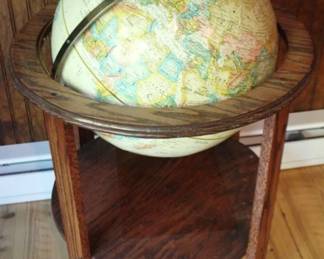 44 - Replogle 16" Globe w/ Wood Base - 35" x 21"
