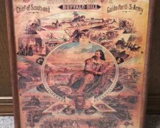 43 - Framed Buffalo Bill Print - 21" x 17"

