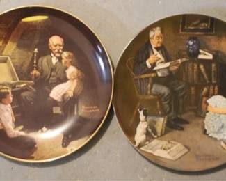 440 - 2 Norman Rockwell Plates - 9" round
