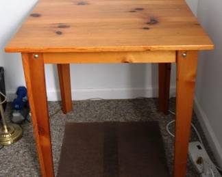 66 - Wood Table - 30" x 29" x 29"
