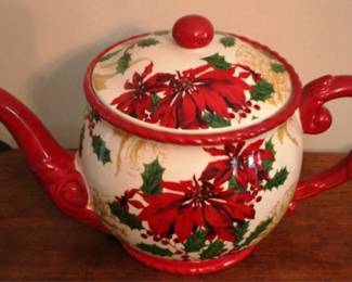 134 - Sleigh Bell Bistro Teapot - 7" tall
