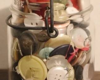 405 - Mason Jar Full of Buttons
