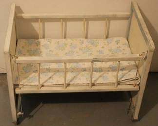 395 - Vintage Doll Crib - 21.5" x 14" x 17"

