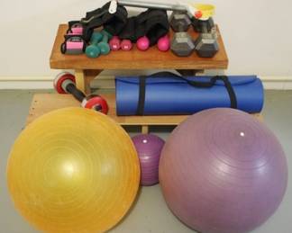 258 - Lot of Assorted Exercise Equipment

